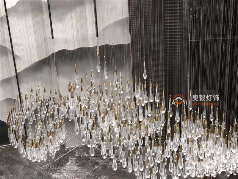 郑州艺术水晶玻璃LED吊灯