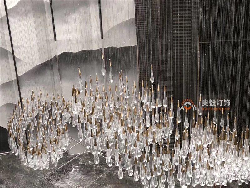 东方艺术水晶玻璃LED吊灯