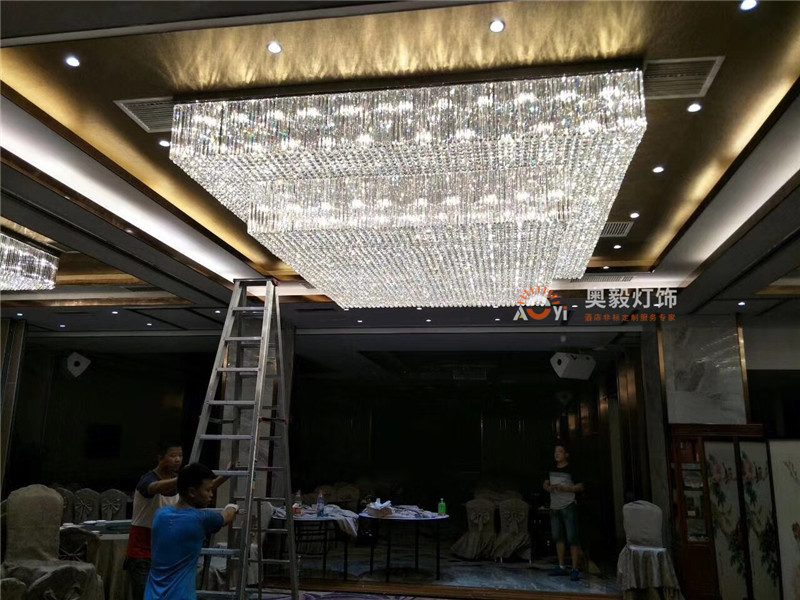 淄博酒店会所 大堂水晶灯