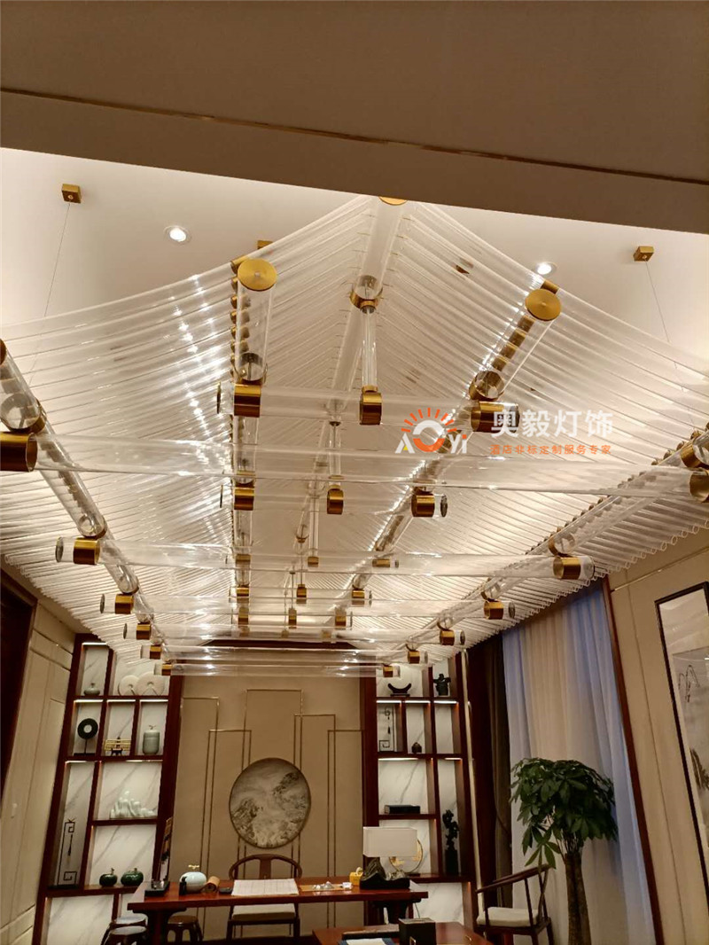 天津 新中式亚克力屋檐装饰灯