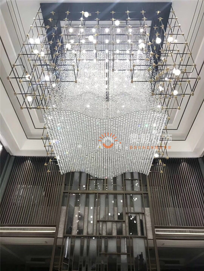北京新中式售楼部工程水晶灯