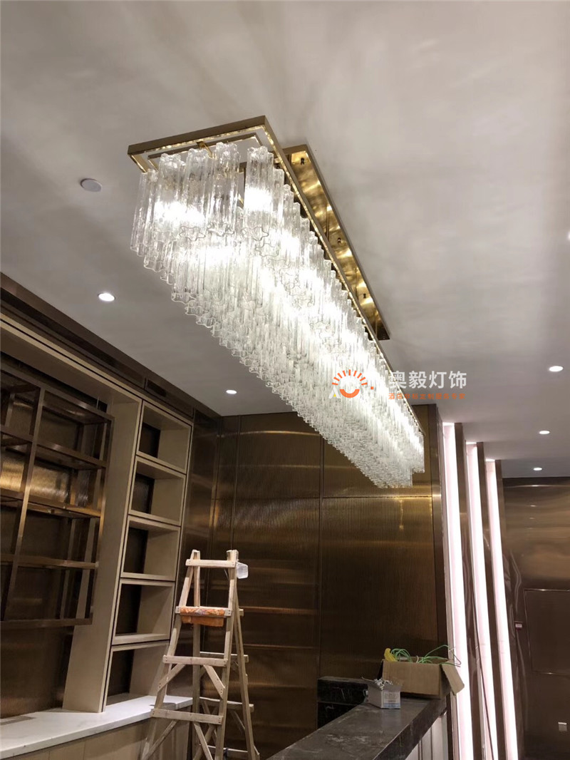 北京酒店会所售楼部吧台水晶灯