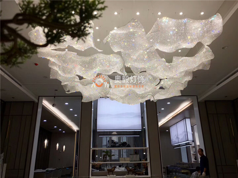 喀什酒店会所售楼部商场水晶装饰灯